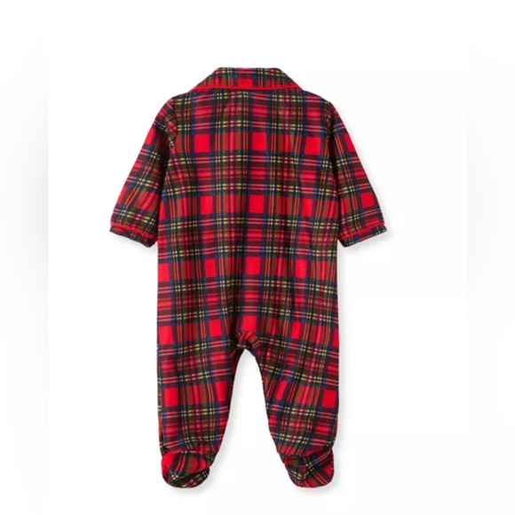 Little Me 12M Plaid soft Pj Onesie - Picture 5 of 5